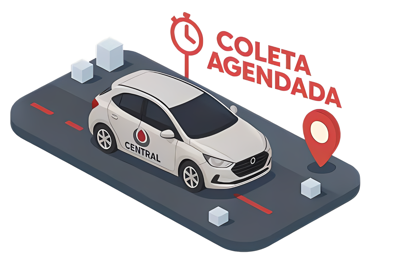 Carro de coleta domiciliar Central Med Lab